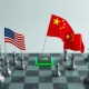A visual representation of Nvidia's role in the US-China AI tech race and the unintended consequences of trade policies.
