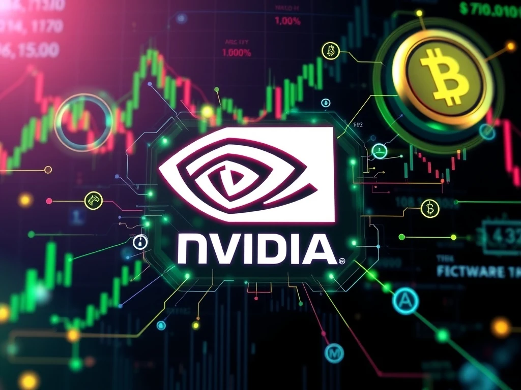 Nvidia earnings analysis showing AI and cryptocurrency investment strategy with financial charts