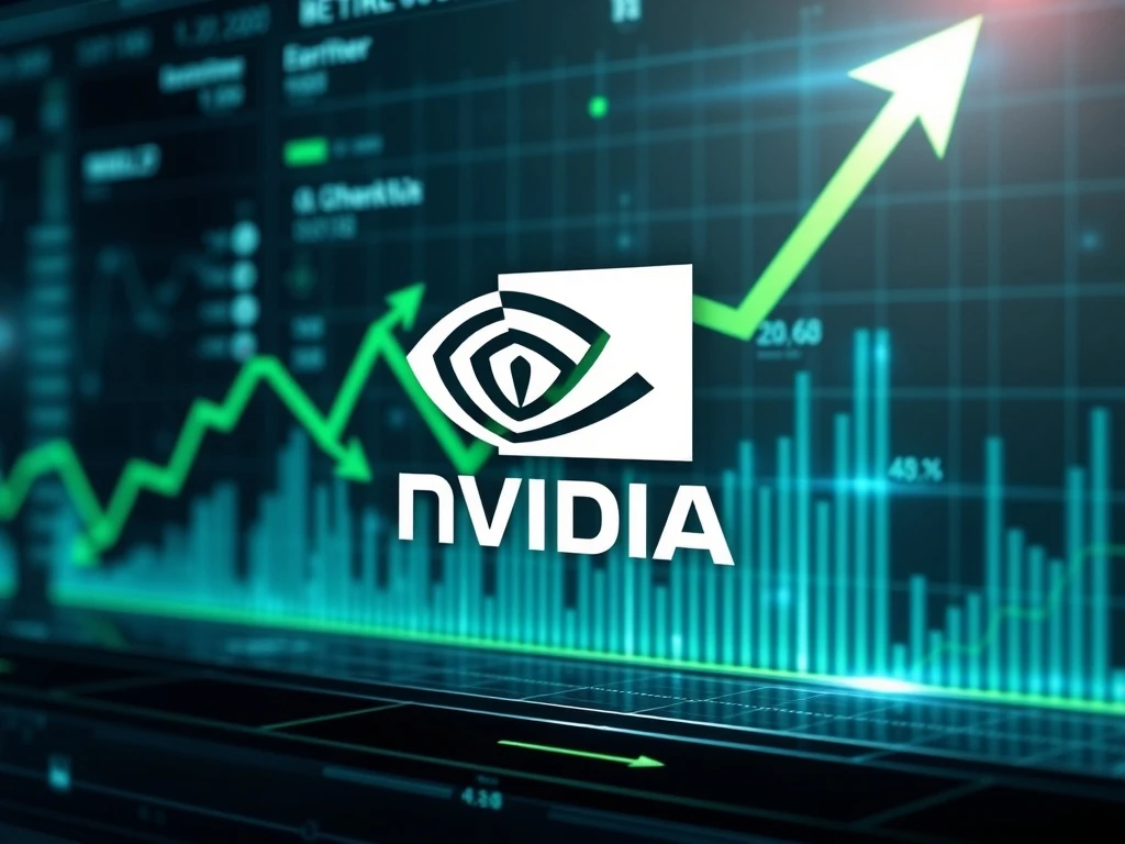 A visual representation of financial growth and technology, highlighting the significance of the upcoming Nvidia earnings report for investors and the tech industry.