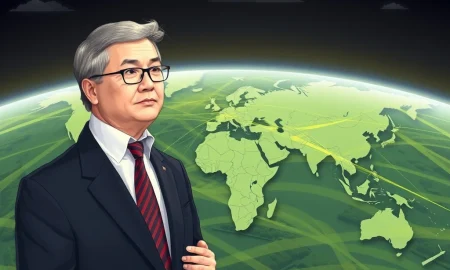 Illustrates the strategic influence of Nvidia Trump trade dynamics on global technology and economic policies, highlighting key figures.
