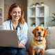 Online veterinarian consultation providing immediate professional pet healthcare from home