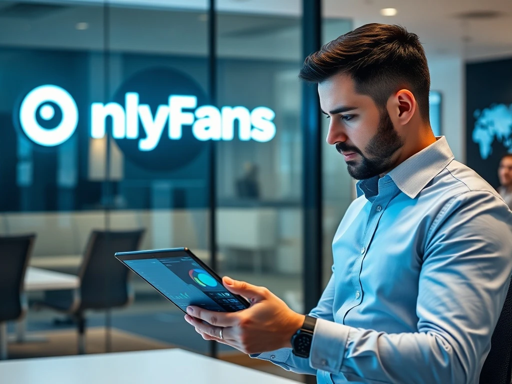 OnlyFans sale preparation with financial growth charts and business analytics