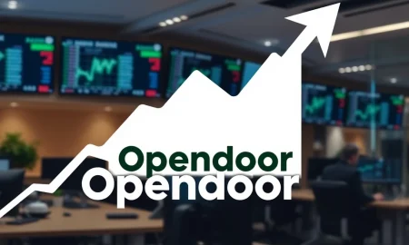 Opendoor stock performance chart showing dramatic growth in real estate technology sector