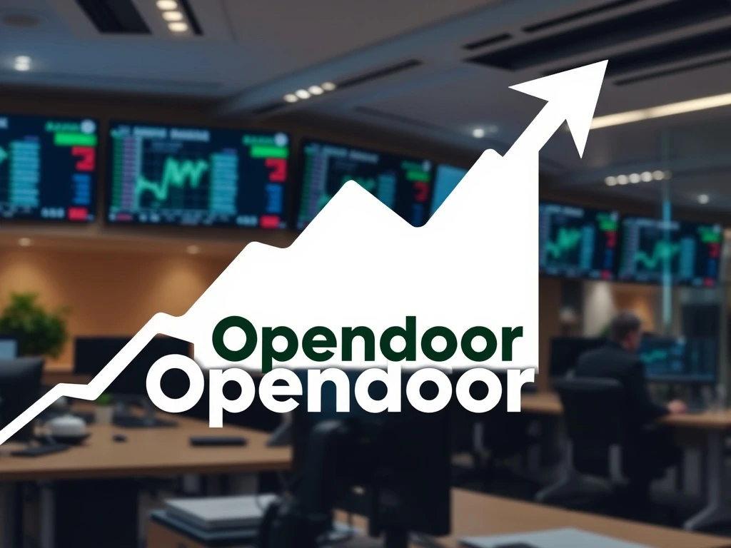 Opendoor stock performance chart showing dramatic growth in real estate technology sector