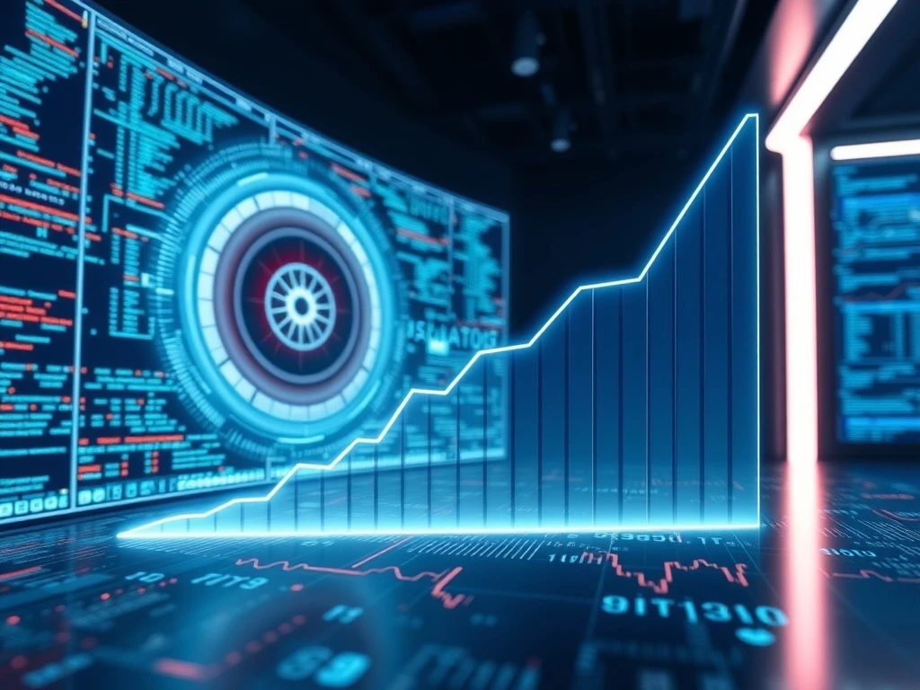 Visualizing Palantir AI's significant impact on financial growth, symbolizing innovation and record revenue achievements.