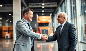 Johnathan Reed, the new Pamt Corp CEO, shakes hands, symbolizing a strategic leadership change for the beleaguered carrier.