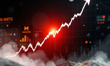 A stock chart shows the dramatic surge of Paramount Skydance Stock, reflecting its sharp rally and market excitement.