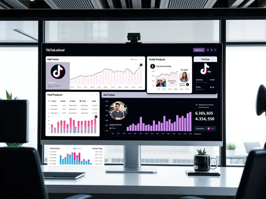Pipiads TikTok ad spy tool dashboard showing real-time analytics and trending products