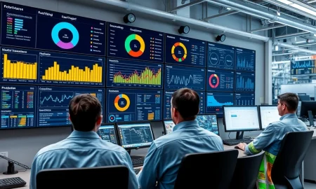 Predictive maintenance dashboard showing real-time equipment analytics for enterprise operational resilience