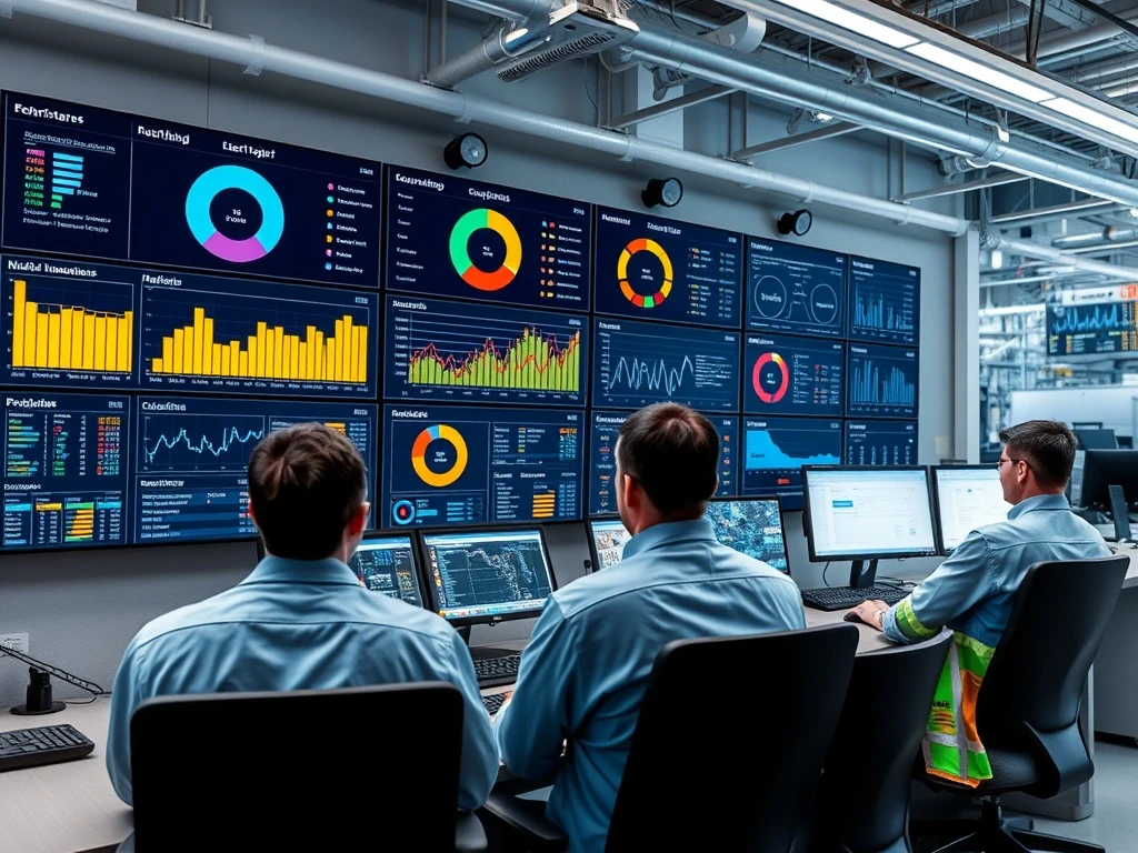 Predictive maintenance dashboard showing real-time equipment analytics for enterprise operational resilience