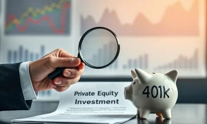 An investor carefully evaluating a private equity investment strategy against the structure of a 401(k) retirement plan.