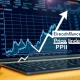 A magnifying glass hovering over a chart showing economic data trends, emphasizing the importance of watching the Producer Price Index.