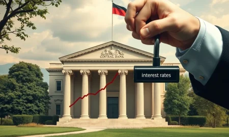 A chart showing rising producer price inflation impacting the Federal Reserve's decisions on interest rate cuts, symbolizing economic uncertainty.