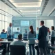 A team collaborating on a digital blueprint, symbolizing how professional web development builds unstoppable digital success for businesses.