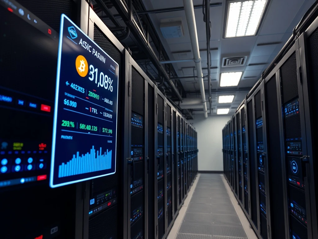Professional cloud mining operation showing real-time cryptocurrency earnings and secure investment platform
