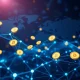 Programmable money flowing through global blockchain networks enabling automated financial transactions
