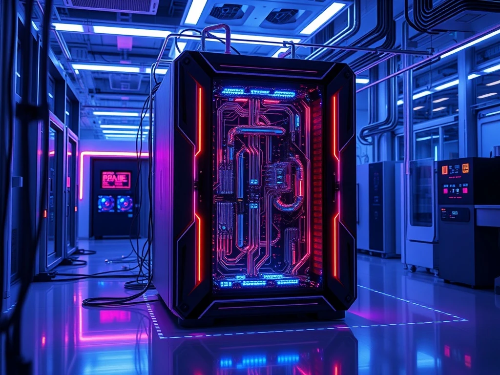 Quantum computing investment by technology giant showing advanced research laboratory with futuristic computing equipment