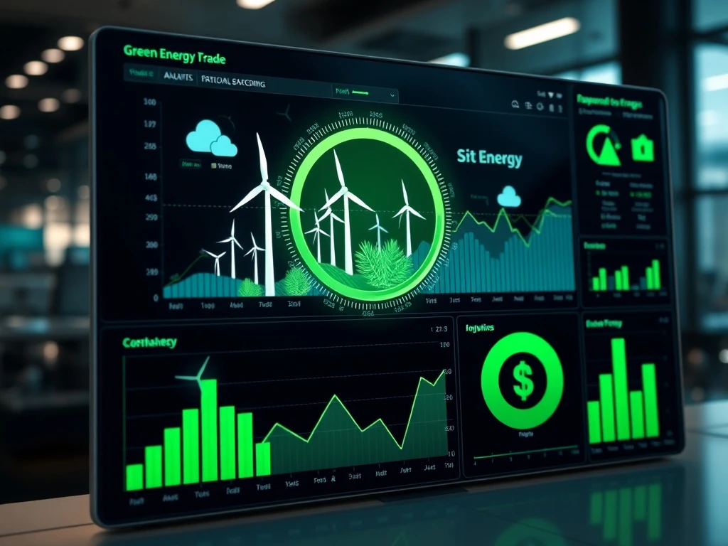Qutom's innovative green energy trading platform dashboard showing sustainable investment analytics