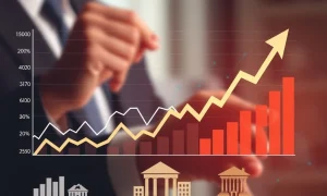 Regional bank stocks performance chart showing strong upward momentum against larger banking competitors