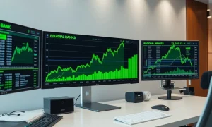 Regional bank stocks performance chart showing strong upward trend against major financial indices