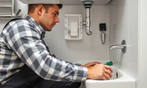 A skilled technician performing reliable plumbing services, ensuring efficient home and business operations.
