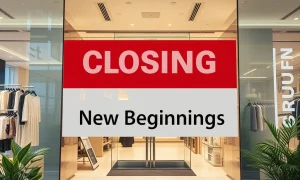 Strategic retail store closures by a major fashion chain, signaling a shift towards new business models and digital presence, not bankruptcy.
