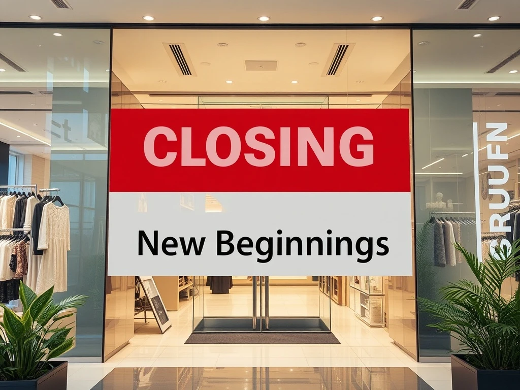 Strategic retail store closures by a major fashion chain, signaling a shift towards new business models and digital presence, not bankruptcy.
