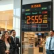 Retailer stock performance chart outperforming major tech stocks in modern business setting