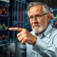 Retired analyst explaining critical stock market signal with chart analysis