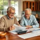 Couple engaged in retirement planning discussion about their financial future and investment strategy