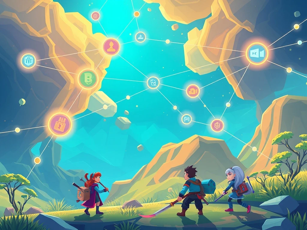 A visual representation of the CreataChain and Aylab partnership, illustrating the seamless flow of assets and data to revolutionize GameFi across multi-chain Web3.