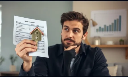 A homeowner contemplating a Roth IRA withdrawal to secure home equity, highlighting a significant financial crossroads.