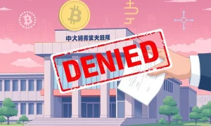 A visual representation of SBI Holdings denying an immediate Bitcoin-XRP dual ETF filing, emphasizing the cautious regulatory approach in Japan for the SBI Holdings ETF.