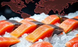 Fresh Scottish salmon fillets symbolize the booming Scottish salmon exports industry reaching new global heights.