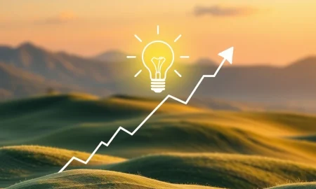 A financial chart showing sustained upward growth, illustrating the benefits of a strategy that avoids premature selling winners.