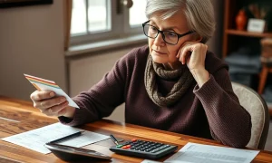 Senior woman managing multiple credit cards for safe credit card cancellation without score damage