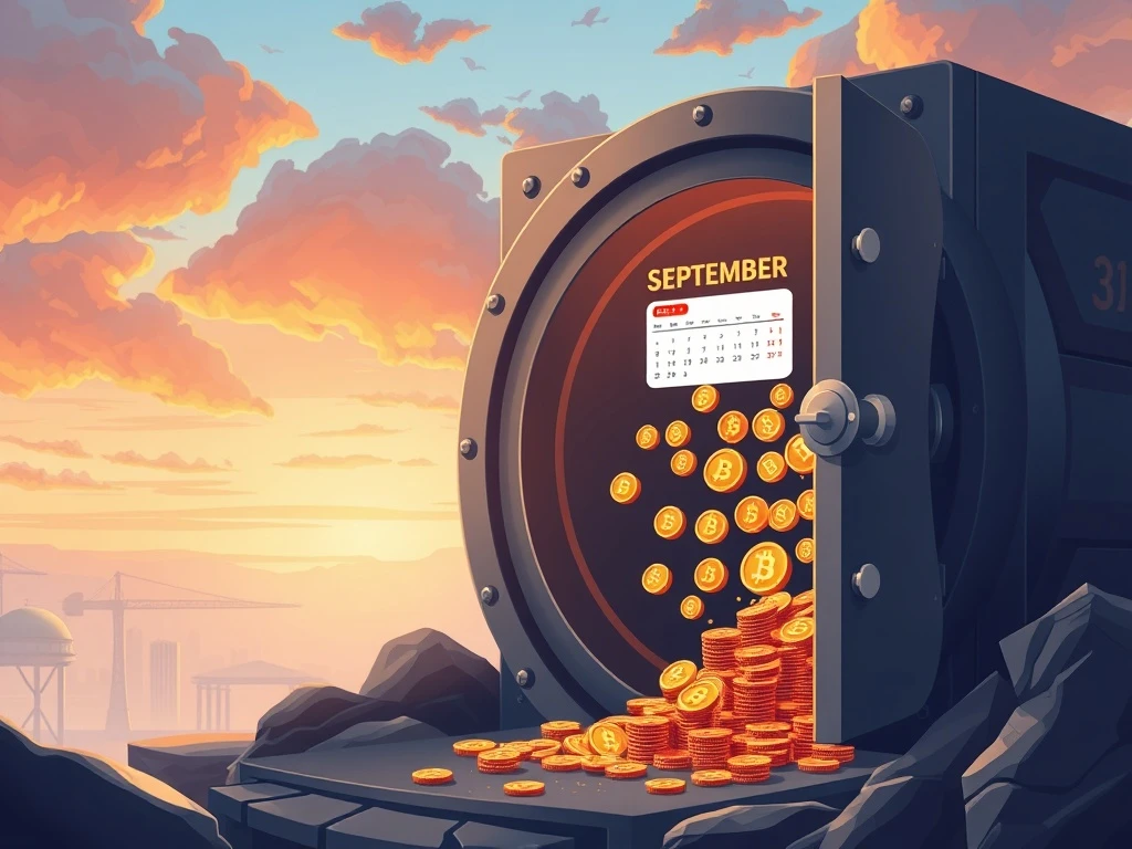 September cryptocurrency token unlocks releasing $4.5B into digital asset markets