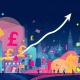 A dynamic graphic illustrating Shein UK sales growth and market dominance in fast fashion.