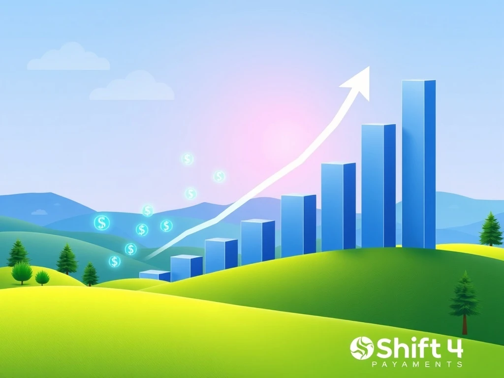 A visual representation of digital payment growth, symbolizing the robust investment opportunity within Shift4 Payments.