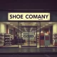 A solemn image of a closed shoe store, symbolizing the shoe company bankruptcy and the end of its operations.