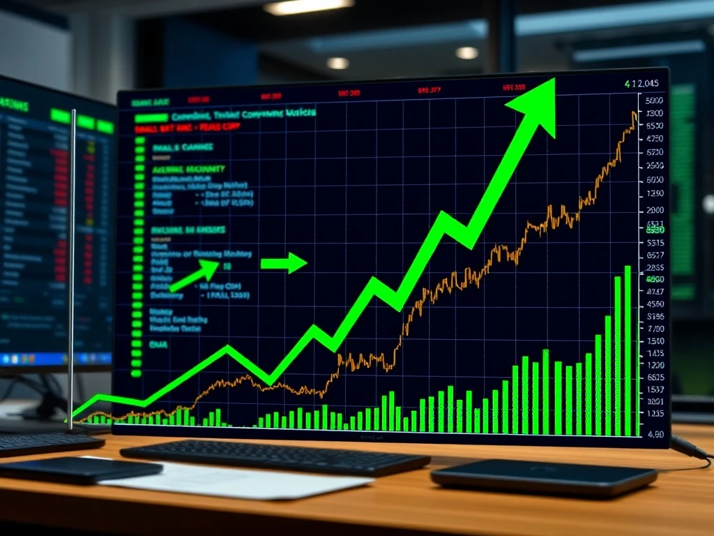 Small-cap stocks outperforming large companies in financial market growth chart