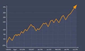 Small cap stocks outperforming market with rising trend lines and growth indicators