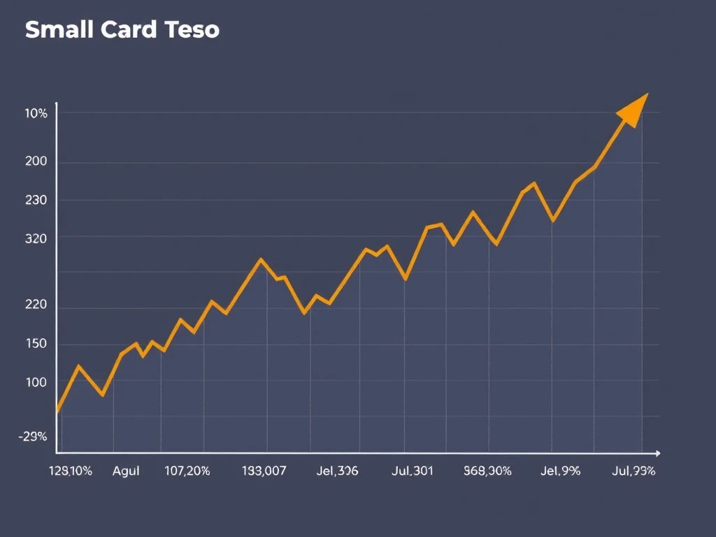 Small cap stocks outperforming market with rising trend lines and growth indicators