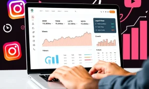 A user interface demonstrating the power of an SMM panel for rapid social media growth and business automation.