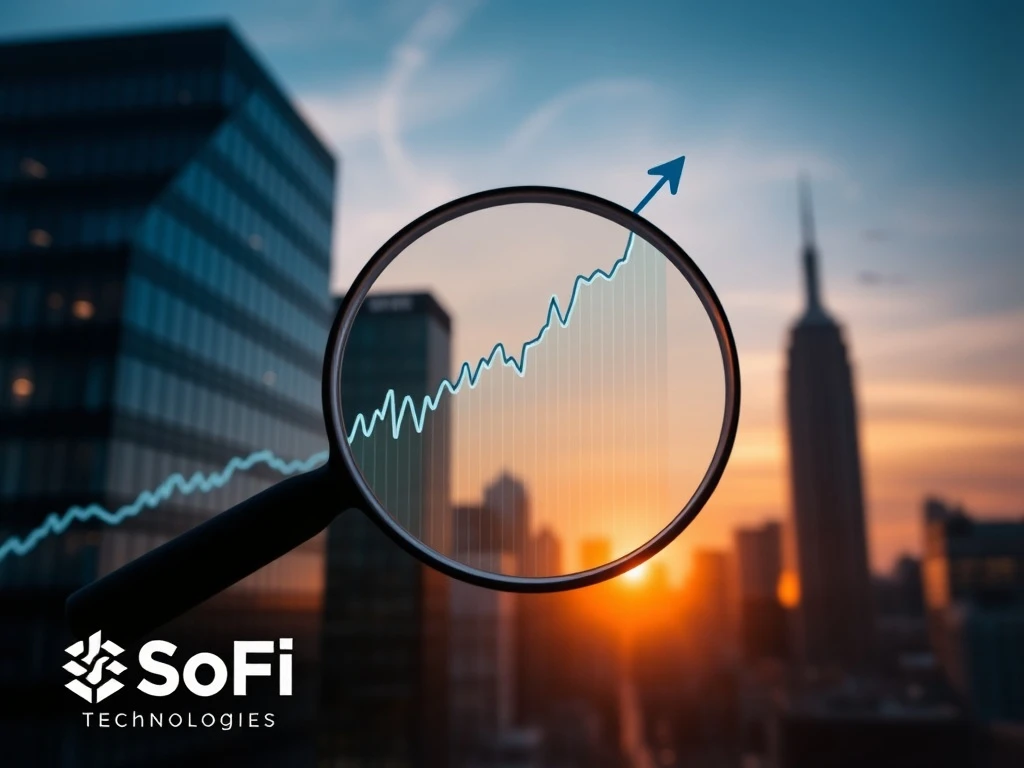 Analyst reviewing financial data for SoFi Technologies, highlighting the revised SoFi Technologies price target after a successful capital raise.