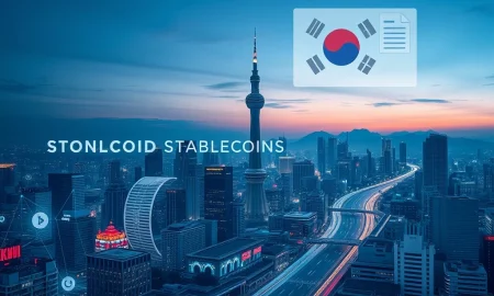 Illustrates South Korea's regulatory steps for stablecoins, showing a framework for won-backed digital assets.