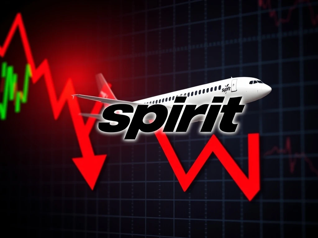 Spirit Airlines stock crashing amid bankruptcy fears and financial turmoil