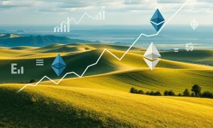 A chart showing the recent inflow and outflow trends for Spot Ether ETFs, indicating market volatility and institutional interest in Ethereum.