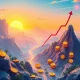 A visual representation of booming stablecoin circulation and Circle's financial growth, illustrating a significant increase in digital asset adoption.