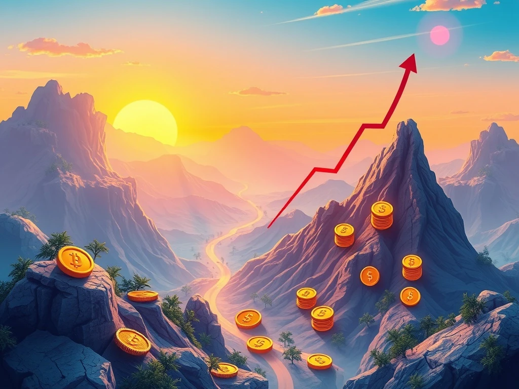 A visual representation of booming stablecoin circulation and Circle's financial growth, illustrating a significant increase in digital asset adoption.